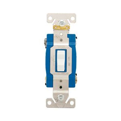 Main product image of Arrow Hart Industrial Grade Toggle Switch, 15 A, 120/277 V, Four-Way, Two-Pole, White, AH1204FW