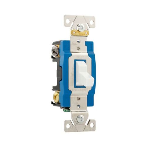 Main product image of Arrow Hart Industrial Grade Toggle Switch, 15 A, 120/277 V, Four-Way, Two-Pole, White, AH1204FW