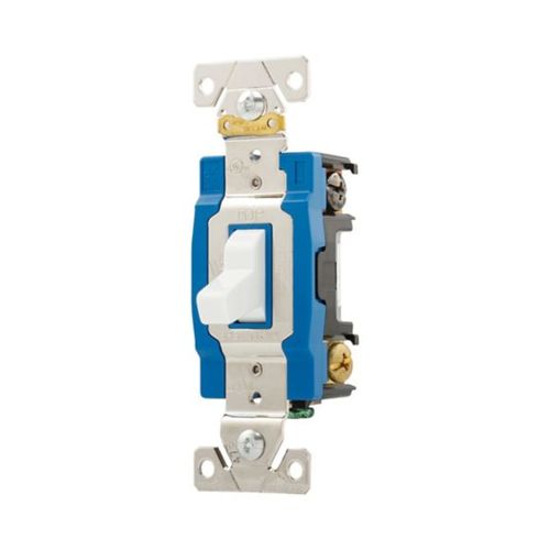 Main product image of Arrow Hart Industrial Grade Toggle Switch, 15 A, 120/277 V, Four-Way, Two-Pole, White, AH1204FW