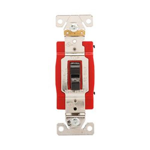 Main product image of Arrow Hart Toggle Switch, #14-10 Awg, 20A, 120/277V, Back & Side Wiring, Screw, Black, 1-Pole, AH1221BK