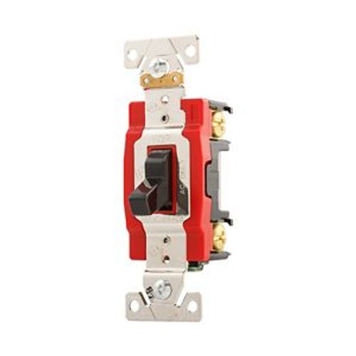Main product image of Arrow Hart Toggle Switch, #14-10 Awg, 20A, 120/277V, Back & Side Wiring, Screw, Black, 1-Pole, AH1221BK