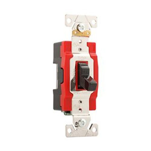 Main product image of Arrow Hart Toggle Switch, #14-10 Awg, 20A, 120/277V, Back & Side Wiring, Screw, Black, 1-Pole, AH1221BK