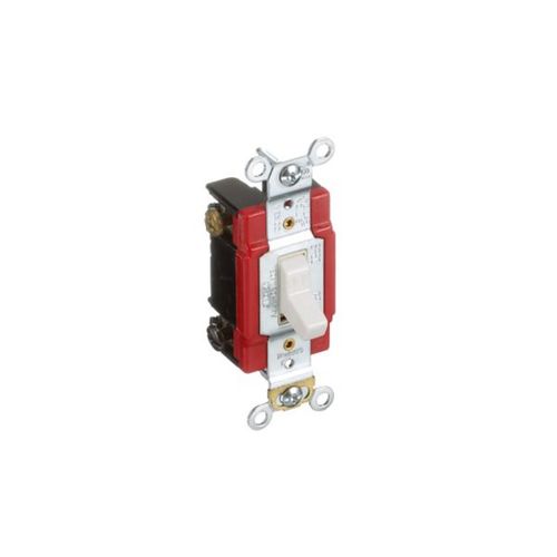 Main product image of Arrow Hart Toggle Switch, Lighted, #14-10 Awg, 20A, 120/277V, Screw, White, 1-Pole, Phenolic, AH1221LTW