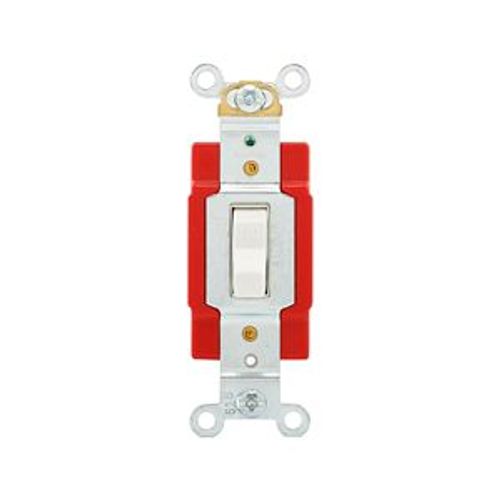 Main product image of Arrow Hart Toggle Switch, Lighted, #14-10 Awg, 20A, 120/277V, Screw, White, 1-Pole, Phenolic, AH1221LTW