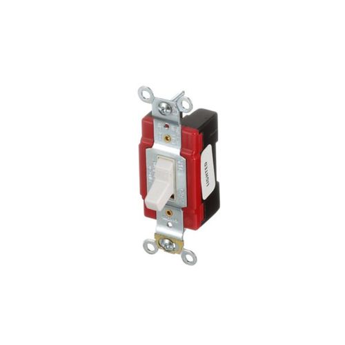 Main product image of Arrow Hart Toggle Switch, Lighted, #14-10 Awg, 20A, 120/277V, Screw, White, 1-Pole, Phenolic, AH1221LTW