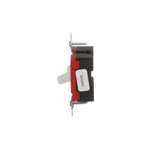 Main product image of Arrow Hart Toggle Switch, Lighted, #14-10 Awg, 20A, 120/277V, Screw, White, 1-Pole, Phenolic, AH1221LTW