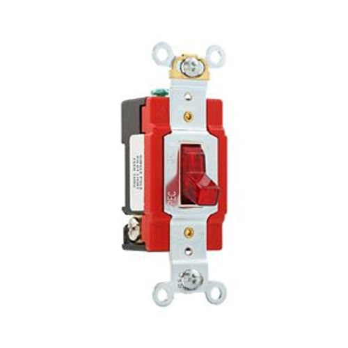 Main product image of Arrow Hart Toggle Switch, Pilot Light, #14-10 Awg, 20A, 120/277V, Screw, Red, 1-Pole, Phenolic, AH1221PL