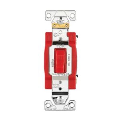 Main product image of Arrow Hart Toggle Switch, #14-10 Awg, 20A, 120/277V, Back & Side, Screw, Red, 1-Pole, AH1221RD