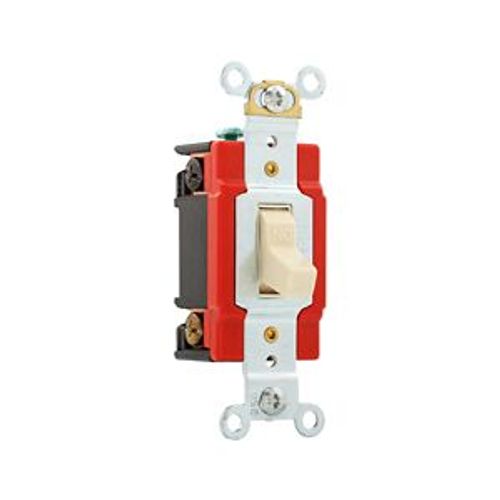 Main product image of Arrow Hart Toggle Switch, #14-10 Awg, 20A, 120/277V, Back & Side, Screw, Ivory, 1-Pole, AH1221V