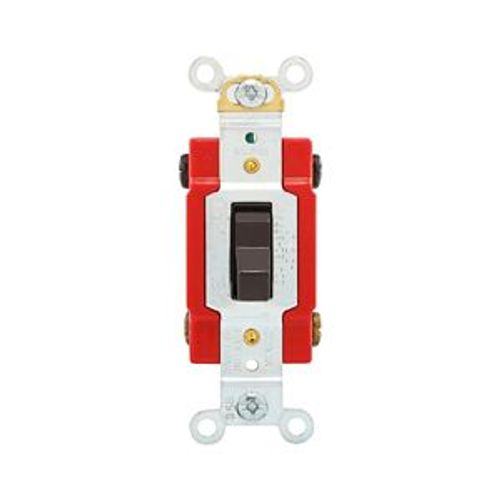 Main product image of Arrow Hart Toggle Switch, #14-10 Awg, 20A, Flush Mount, 120/277V, Screw, Brown, 2-Pole, AH1222B