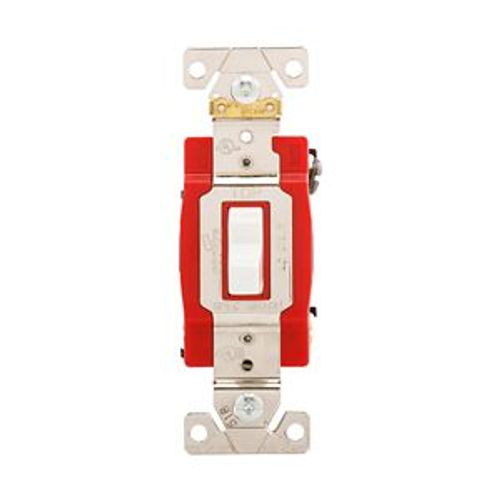 Main product image of Arrow Hart Toggle Switch, #14-10 Awg, 20A, 120/277V, Back & Side, Screw, White, 2-Pole, AH1222W
