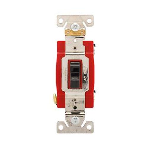 Main product image of Arrow Hart Toggle Switch, #14-10 Awg, 20A, 120/277V, Back & Side Wiring, Screw, Black, 3-Way, AH1223BK