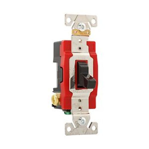 Main product image of Arrow Hart Toggle Switch, #14-10 Awg, 20A, 120/277V, Back & Side Wiring, Screw, Black, 3-Way, AH1223BK