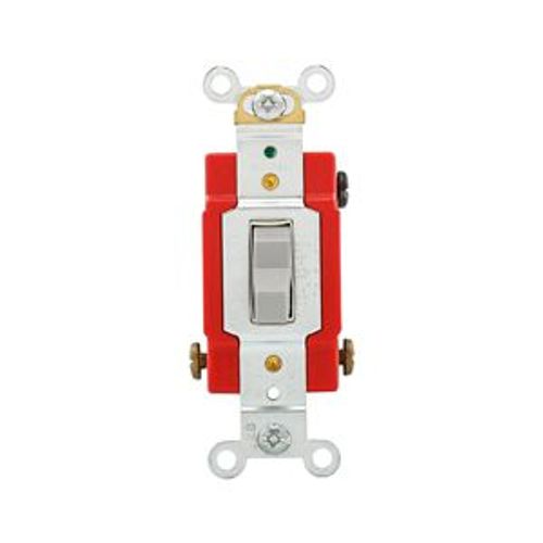 Main product image of Arrow Hart Toggle Switch, #14-10 Awg, 20A, 120/277V, Back & Side, Screw, Gray, 3-Way, AH1223GY