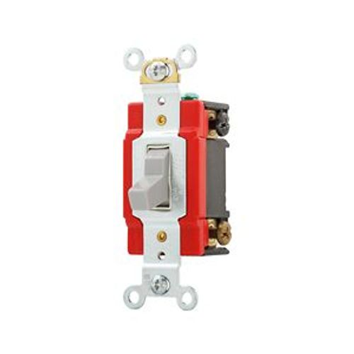 Main product image of Arrow Hart Toggle Switch, #14-10 Awg, 20A, 120/277V, Back & Side, Screw, Gray, 3-Way, AH1223GY