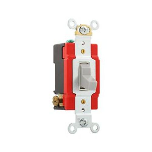 Main product image of Arrow Hart Toggle Switch, #14-10 Awg, 20A, 120/277V, Back & Side, Screw, Gray, 3-Way, AH1223GY