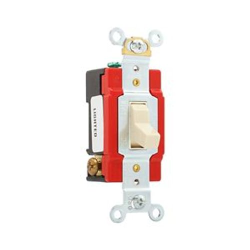 Main product image of Arrow Hart Toggle Switch, #14-10 Awg, 20A, 120/277V, Back & Side, Screw, Ivory, 3-Way, Phenolic, AH1223LTV