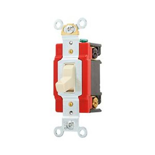 Main product image of Arrow Hart Toggle Switch, #14-10 Awg, 20A, 120/277V, Back & Side, Screw, Ivory, 3-Way, Phenolic, AH1223LTV