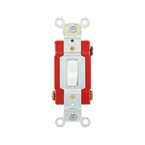 Main product image of Toggle Switch, Industrial, White, Screw, Phenolic, Wall, 3-Way, Brass, 120/277 Vac, #14-10 Awg, AH1223LTW