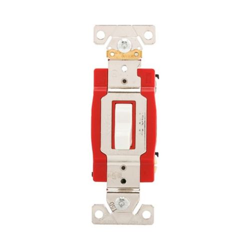 Main product image of Arrow Hart Toggle Switch, #14-10 Awg, 20A, 120/277V, Back & Side, Screw, White, 3-Way, AH1223W
