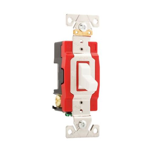 Main product image of Arrow Hart Toggle Switch, #14-10 Awg, 20A, 120/277V, Back & Side, Screw, White, 3-Way, AH1223W