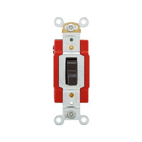 Main product image of Arrow Hart Toggle Switch, #14-10 Awg, 20A, 120/277V, Back & Side Wiring, Screw, Brown, 4-Way, AH1224B