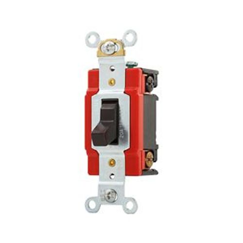 Main product image of Arrow Hart Toggle Switch, #14-10 Awg, 20A, 120/277V, Back & Side Wiring, Screw, Brown, 4-Way, AH1224B