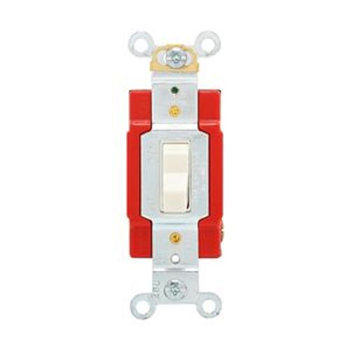 Main product image of Arrow Hart Toggle Switch, #14-10 Awg, 20A, 120/277V, Back & Side, Screw, Light Almond, 4-Way, AH1224LA