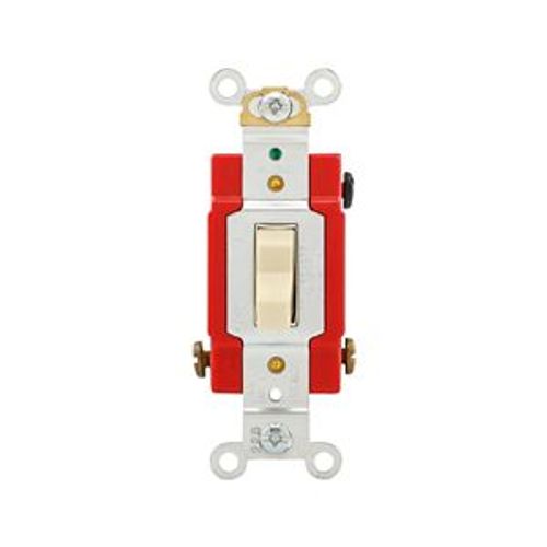Main product image of Arrow Hart Toggle Switch, #14-10 Awg, 20A, 120/277V, Back & Side, Screw, Ivory, 4-Way, AH1224V