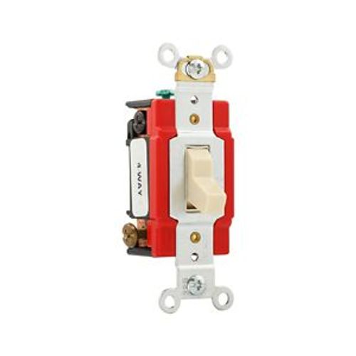 Main product image of Arrow Hart Toggle Switch, #14-10 Awg, 20A, 120/277V, Back & Side, Screw, Ivory, 4-Way, AH1224V