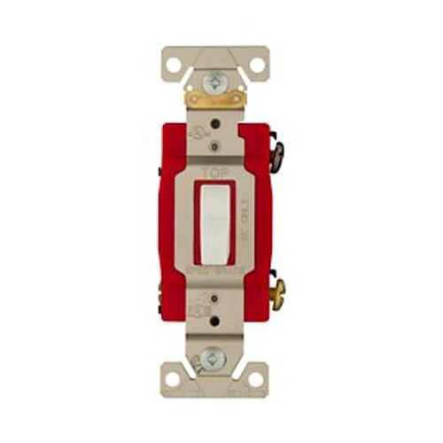 Main product image of Arrow Hart Toggle Switch, #14-10 Awg, 20A, 120/277V, Back & Side, Screw, White, 4-Way, AH1224W