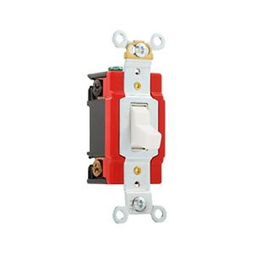 Main product image of Arrow Hart Toggle Switch, #14-10 Awg, 20A, 120/277V, Back & Side, Screw, White, 4-Way, AH1224W