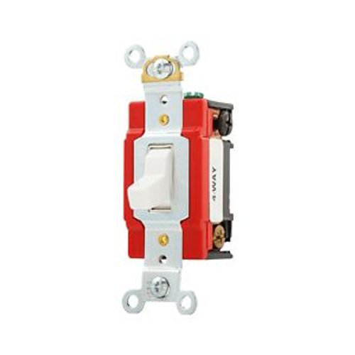Main product image of Arrow Hart Toggle Switch, #14-10 Awg, 20A, 120/277V, Back & Side, Screw, White, 4-Way, AH1224W
