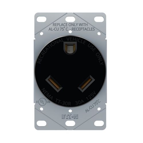 Main product image of Receptacle 30A 125V 2P3W W/O Mounting Screws, Black, AH1263BK-NSC