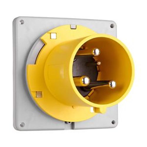 Main product image of Arrow Hart Pin & Sleeve Inlet, #4 -1/0 Awg #12-#16 Awg 100A 125V, Ip67, 2-Pole 3-Wire, AH3100B4W