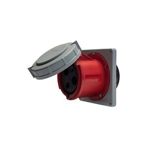 Main product image of Arrow Hart Pin & Sleeve Receptacle #4 -1/0 Awg #12-#16 Awg 100A 480V, Red, 2-Pole 3-Wire, Female, AH3100R7W