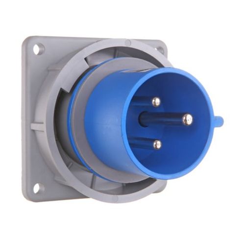 Main product image of Arrow Hart Pin & Sleeve Inlet, #10-#2 Awg 30A, 250V, Blue, Ip67, Ip69K, 2-Pole 3-Wire, Male, AH330B6W