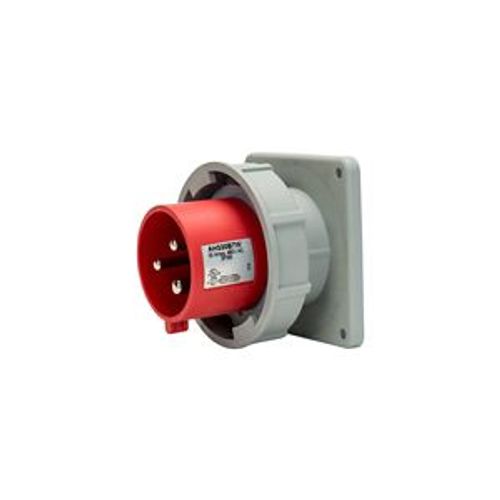 Main product image of Arrow Hart Pin & Sleeve Inlet, #10-#2 Awg 30A, 480V, Red, Ip67, Ip69K, 2-Pole 3-Wire, Male, AH330B7W