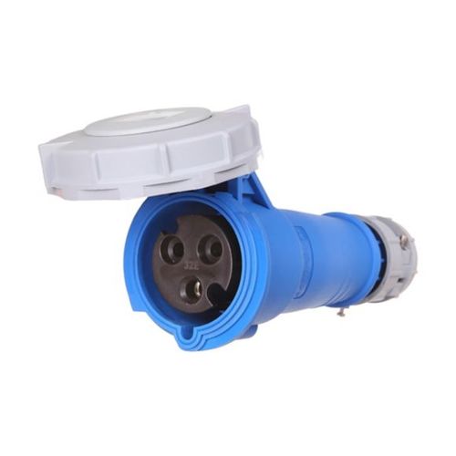 Main product image of Arrow Hart Pin & Sleeve Connector, #10-#2 Awg 30A, 250V, Blue, Ip69K, 2-Pole 3-Wire, Female, AH330C6W
