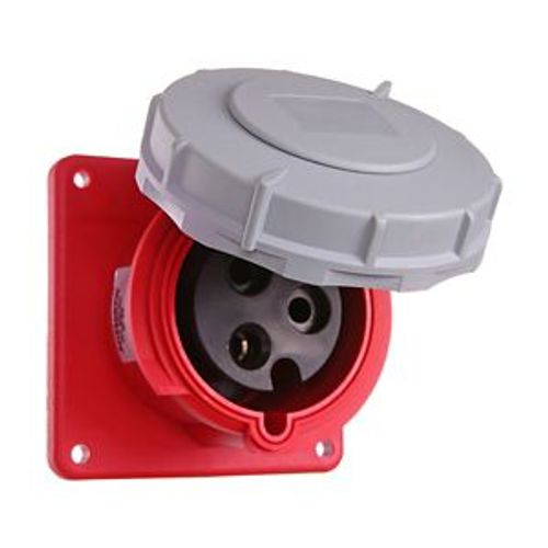 Main product image of Arrow Hart Pin & Sleeve Receptacle, #10-#2 Awg 30A, 480V, Red, Ip69K, 2-Pole 3-Wire, Female, AH330R7W