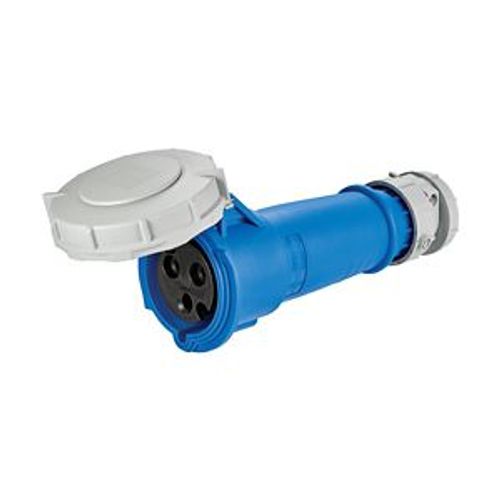 Main product image of Arrow Hart Pin & Sleeve Connector, #10-#2 Awg 32A, 220-240V, Blue, Ip69K, 2-Pole 3-Wire, Female, AH332C6W