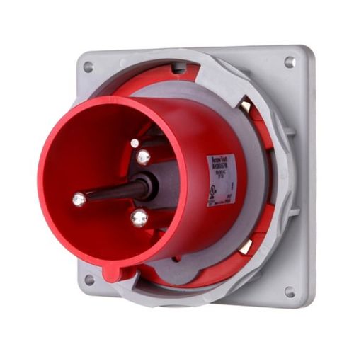 Main product image of Arrow Hart Pin & Sleeve Inlet, #8-#2 Awg #10-#2 Awg (Ground), #12-#16 Awg 60A, 480V, Red, Male, AH360B7W