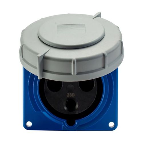 Main product image of Arrow Hart Pin & Sleeve Receptacle, 60/63A, 2-Pole, #8-#2Awg #10-#2 Awg (Ground), #12-#16 Awg, AH360R6WDR