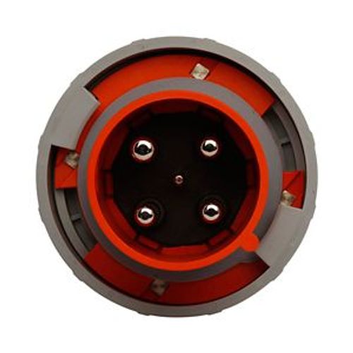 Main product image of Arrow Hart Pin & Sleeve Plug, #4 -1/0 Awg #12-#16 Awg 100A, 125/250V, Orange, 3-Pole, Male, AH4100P12W
