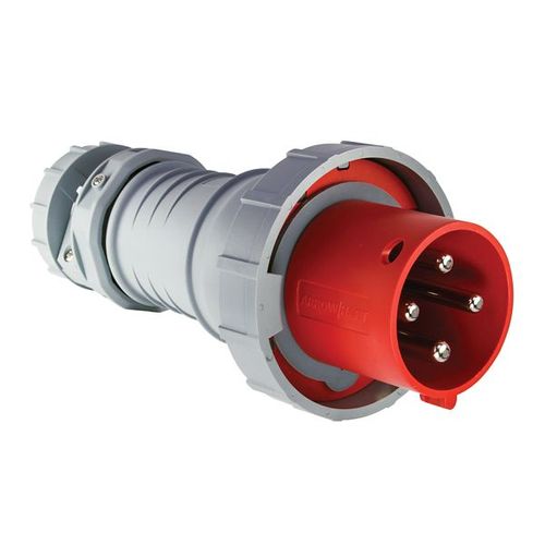 Main product image of Arrow Hart Pin & Sleeve Plug, 100/125A 380-415V, 3-Pole #4 -1/0 Awg #12-#16 Awg 4 Wire, AH4100P6WDR