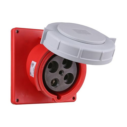 Main product image of Arrow Hart Pin & Sleeve Angled Receptacle, #4 -1/0 Awg #12-#16 (Pilot), 100A, 480V, Red, Female, AH4100R7W-15
