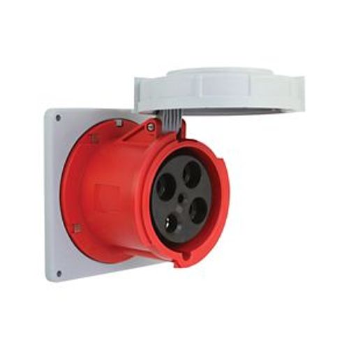 Main product image of Arrow Hart Pin & Sleeve Receptacle #4 -1/0 Awg #12-#16 Awg 100A 480V, Red, 3-Pole 4-Wire, Female, AH4100R7W
