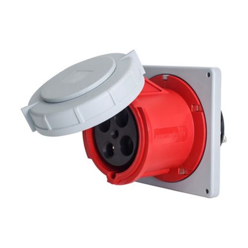 Main product image of Arrow Hart Pin & Sleeve Receptacle #4 -1/0 Awg #12-#16 Awg 100A 480V, Red, 3-Pole 4-Wire, Female, AH4100R7W