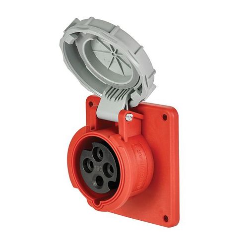 Main product image of Arrow Hart Pin & Sleeve Receptacle, Ip69K Rated, 16/20A 380-415V, 3-Pole, #12 -#10 Awg, 4 Wire, AH420R6WDR