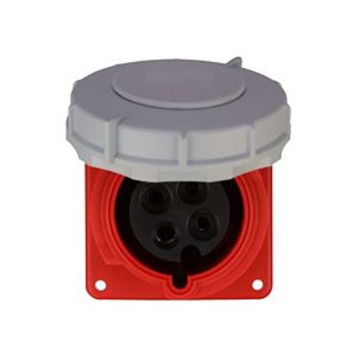 Main product image of Arrow Hart Pin & Sleeve Receptacle, #10-#2 Awg 30A, 480V, Red, 3-Pole, 4-Wire, Female, 10 Hp, AH430R7W